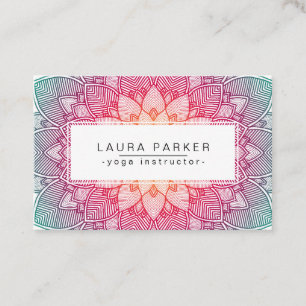 Lotus-Mandala-Yoga-Lehrer-Meditation holistisch Visitenkarte