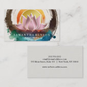 Lotus Mandala Yoga Visitenkarte (Vorne/Hinten)
