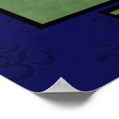 Lotus mediation dharma wheel poster (Ecke)