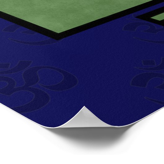 Lotus mediation dharma wheel poster (Ecke)