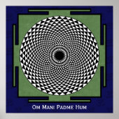 Lotus mediation dharma wheel poster (Vorne)