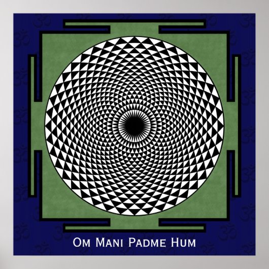 Lotus mediation dharma wheel poster (Vorne)