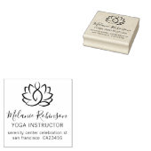 Lotus Mediation & Yoga Lehrer - Kundenadresse Gummistempel (Stempel)