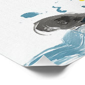 Lotus Meditation Zen Art Minimalistisch Print Poster (Ecke)