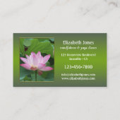 Lotus Mindfulness Yoga Ihre Fotos Visitenkarte (Rückseite)