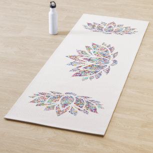 Lotus mit Konfetti-Muster Yogamatte