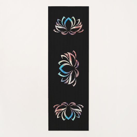 Lotus mit künstlerischem Farbverlauf Yogamatte (Vorderseite)