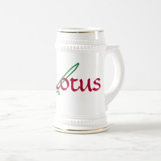 Lotus Mod stein Bierglas (VorderseiteRechts)