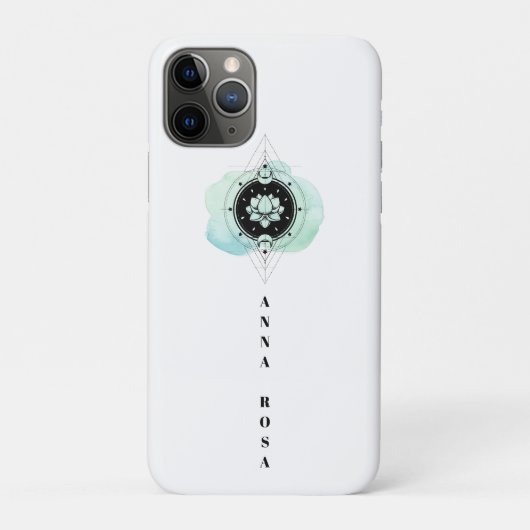*~* Lotus, Mond, Sterne Sakralzeichen Erleuchtung Case-Mate iPhone Hülle (Rückseite)