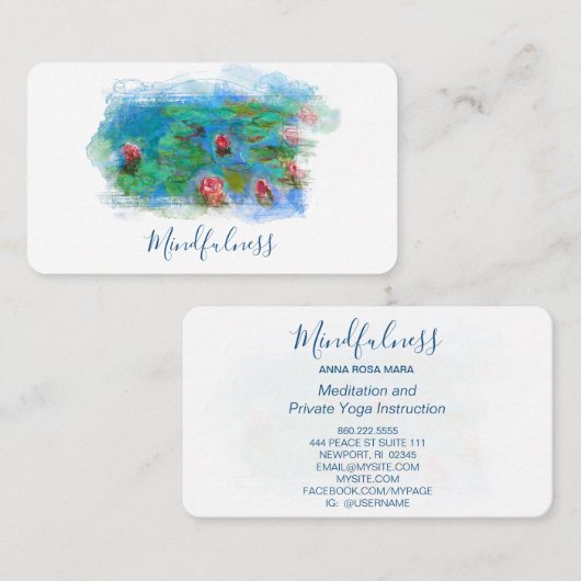 *~* Lotus Monet Liftteich Angel Visitenkarte (Vorne/Hinten)