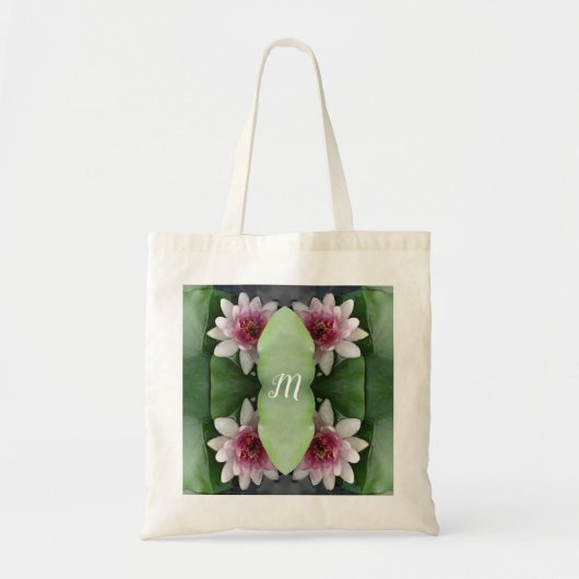 Lotus-Monogramm-Blume Personalisierte Tasche (Vorne)