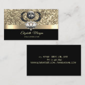 Lotus Moon Celestial Glitzer Visitenkarte (Vorne/Hinten)