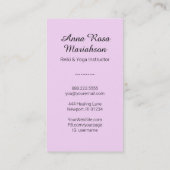 *~* Lotus Moon Energy Healer Yogi Reiki Visitenkarte (Rückseite)