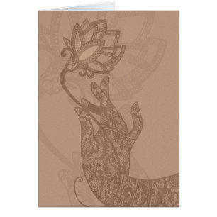 Lotus Mudra Mehndi Card (für jeden Anlass leer)