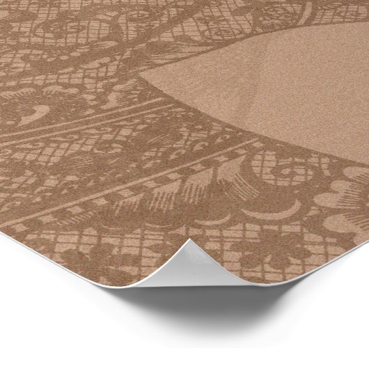 Lotus Mudra Mehndi kleines Poster (Ecke)