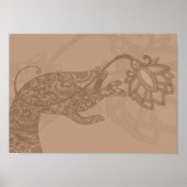 Lotus Mudra Mehndi kleines Poster (Vorne)