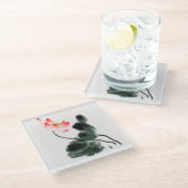 Lotus Museo Cantonale d'Arte Glasuntersetzer (Schrägansicht)