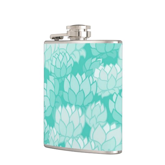 Lotus-Muster 2 Flachmann (Links)