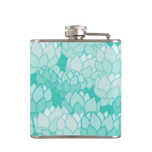 Lotus-Muster 2 Flachmann (Rückseite)