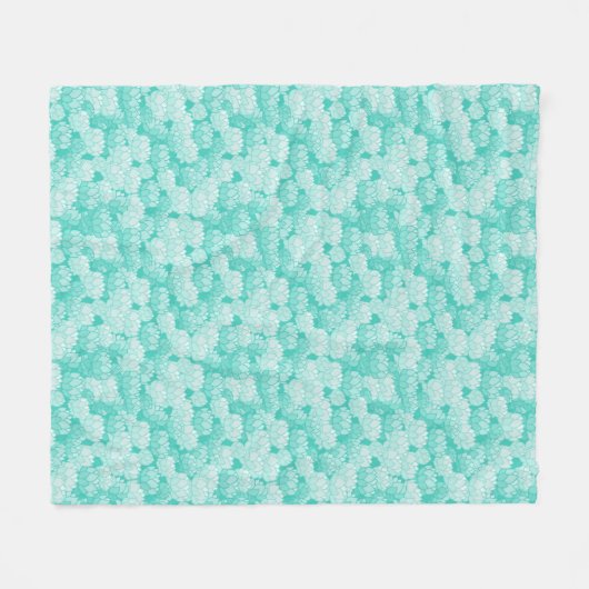 Lotus-Muster 2 Fleecedecke (Vorderseite (Horizontal))