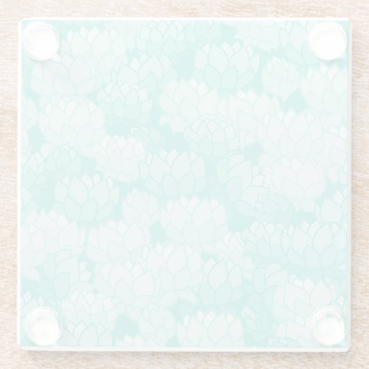 Lotus-Muster 2 Glasuntersetzer (Rückseite)