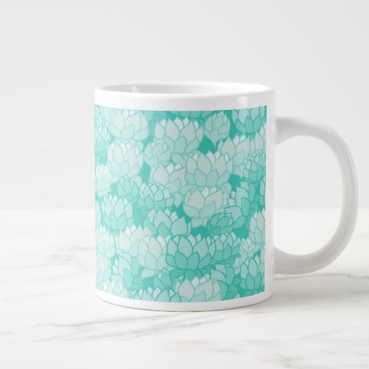 Lotus-Muster 2 Jumbo-Tasse (Rechts)