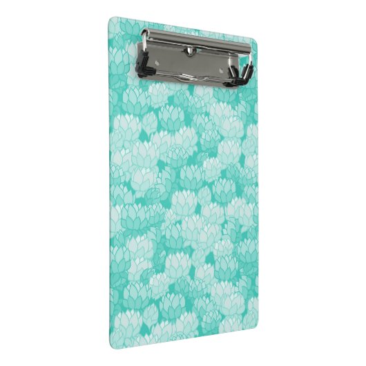 Lotus-Muster 2 Mini Klemmbrett (Schrägansicht)