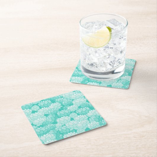 Lotus-Muster 2 Rechteckiger Pappuntersetzer (Vor Ort)