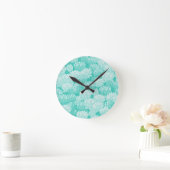 Lotus-Muster 2 Runde Wanduhr (Zuhause)