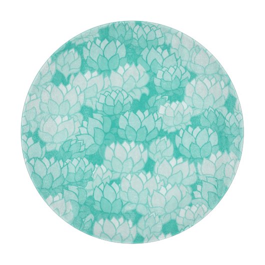 Lotus-Muster 2 Schneidebrett (Vorderseite)