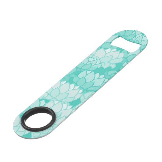 Lotus-Muster 2 Speedflaschenöffner (Vorderseite Schrägansicht)