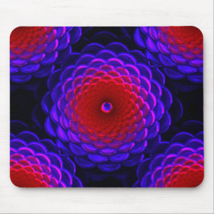 Lotus-Muster-Glas-Kunst 3B-Mauspad Mousepad
