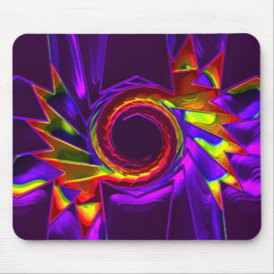 Lotus-Muster-Glas-Kunst 4-Mauspad Mousepad