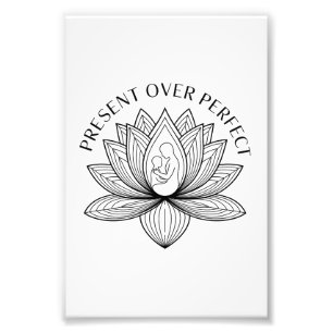 Lotus-Mutter-Kind-Geschenk-Mantra-Kunst Fotodruck