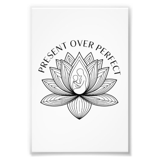 Lotus-Mutter-Kind-Geschenk-Mantra-Kunst Fotodruck (Vorne)