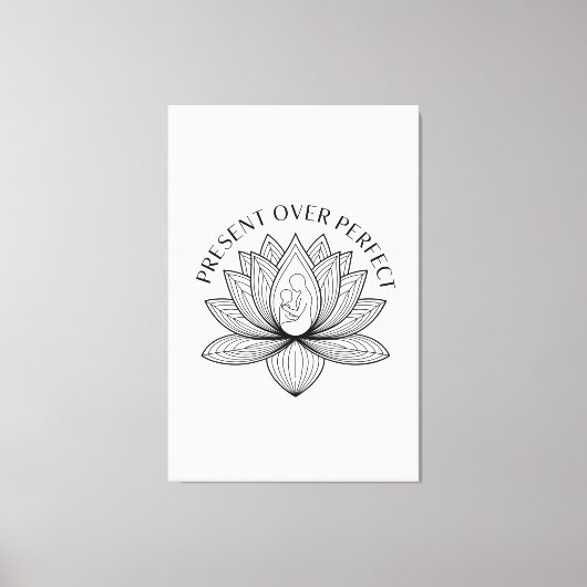 Lotus-Mutter-Kind-Geschenk-Mantra-Kunst Leinwanddruck (Vorderseite)