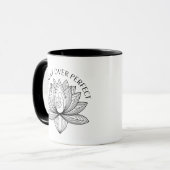 Lotus-Mutter-Kind-Geschenk-Mantra-Kunst Tasse (Vorderseite Links)