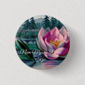 Lotus Nam Myoho Renge Kyo Buddhist Anstecknadel (Vorderseite)