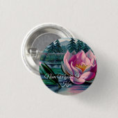 Lotus Nam Myoho Renge Kyo Buddhist Button Button (Vorne & Hinten)
