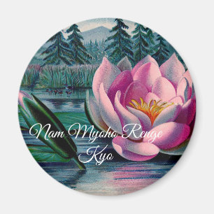 Lotus Nam Myoho Renge Kyo Buddhist Magnet
