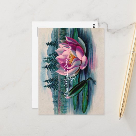 Lotus Nam Myoho Renge Kyo Buddhistische Karte (Vorderseite/Rückseite Beispiel)