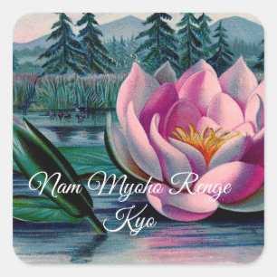 Lotus Nam Myoho Renge Kyo Buddhistischer Aufkleber