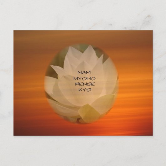 Lotus "Nam Myoho Renge Kyo" SGI Buddhistische Post Postkarte (Vorderseite)