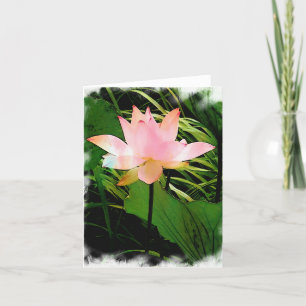 Lotus Notecard Dankeskarte