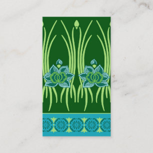 LOTUS NOUVEAU: BLAU GRÜNE SZENE VISITENKARTE