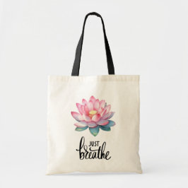 LOTUS NUR BREATHE LEINWAND TOTE BAG TRAGETASCHE