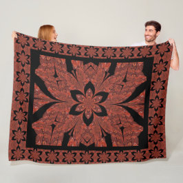 Lotus of the Desert Snow Fleece Blanket