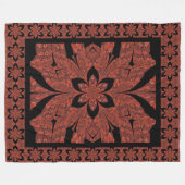 Lotus of the Desert Snow Fleece Blanket (Vorderseite (Horizontal))