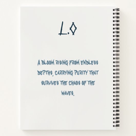 Lotus of the Oceans Notebook Notizblock (Rückseite)