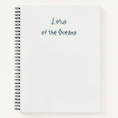 Lotus of the Oceans Notebook Notizblock (Vorderseite)